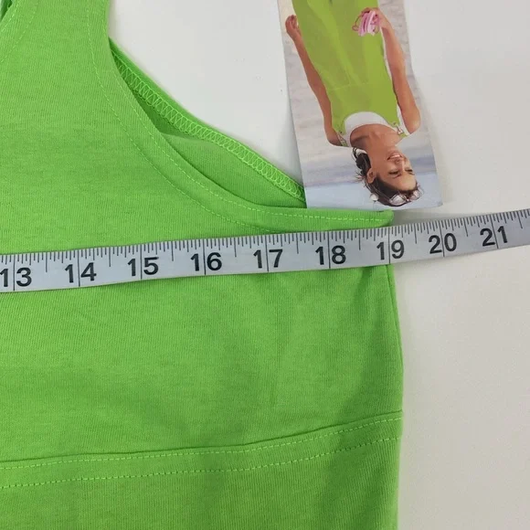 Vintage 90's Romper Cotton Women's XL Green Made in USA - Picture 7 of 10